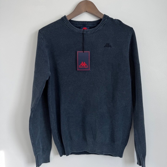 NWT Men’s KAPPA Archibald Lightweight Crewneck Sweater in Blue Navy, Size S - Picture 4 of 11